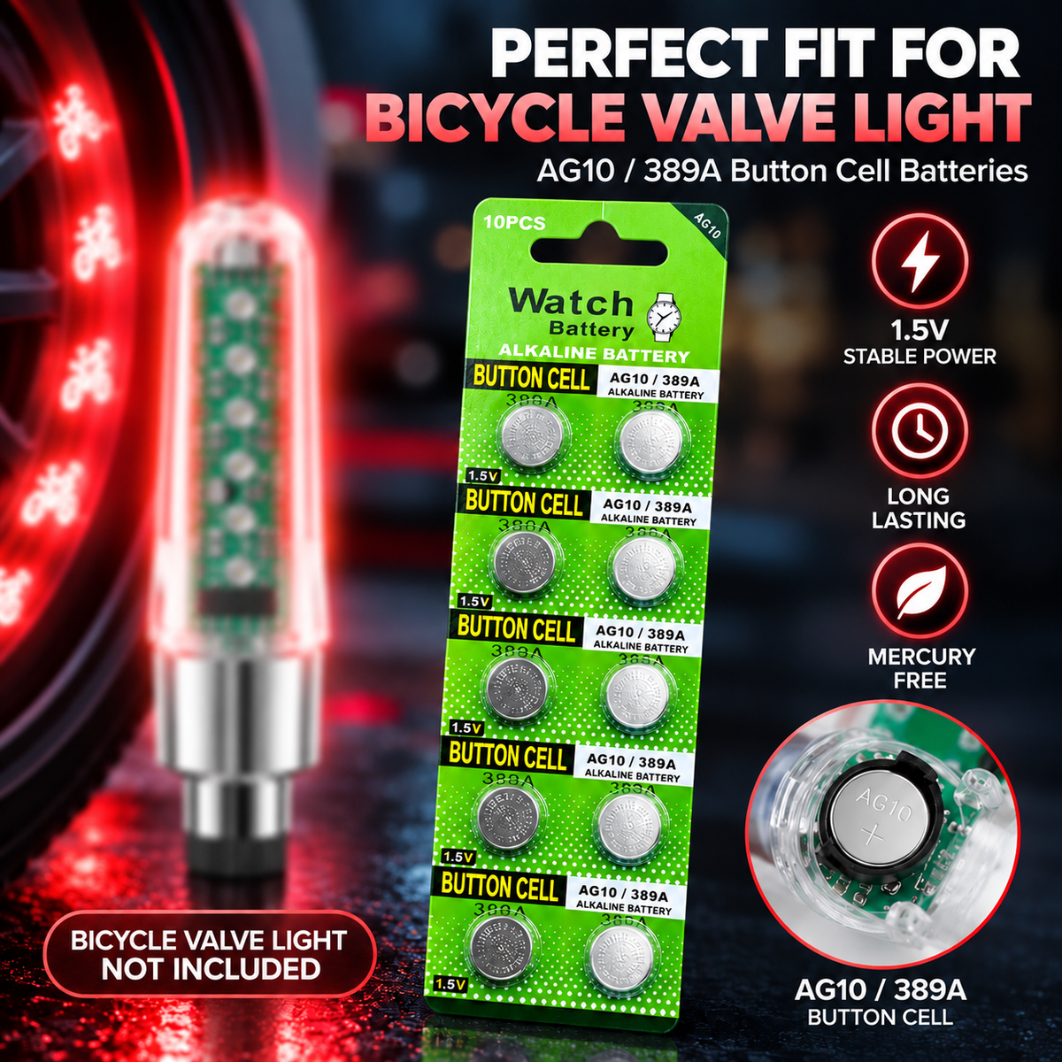 🚲Waterproof Bike Tire Valve Stem Lights✨