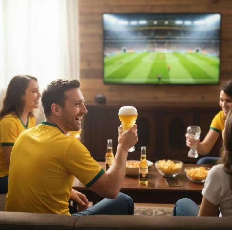Football Trophy Beer Glass