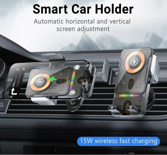 🔥HOT SALE 50% OFF🎁⚡Over 50K sold! 📱Smart 2-in-1 Car Rotating Mobile Phone Holder & Wireless Charger⚡
