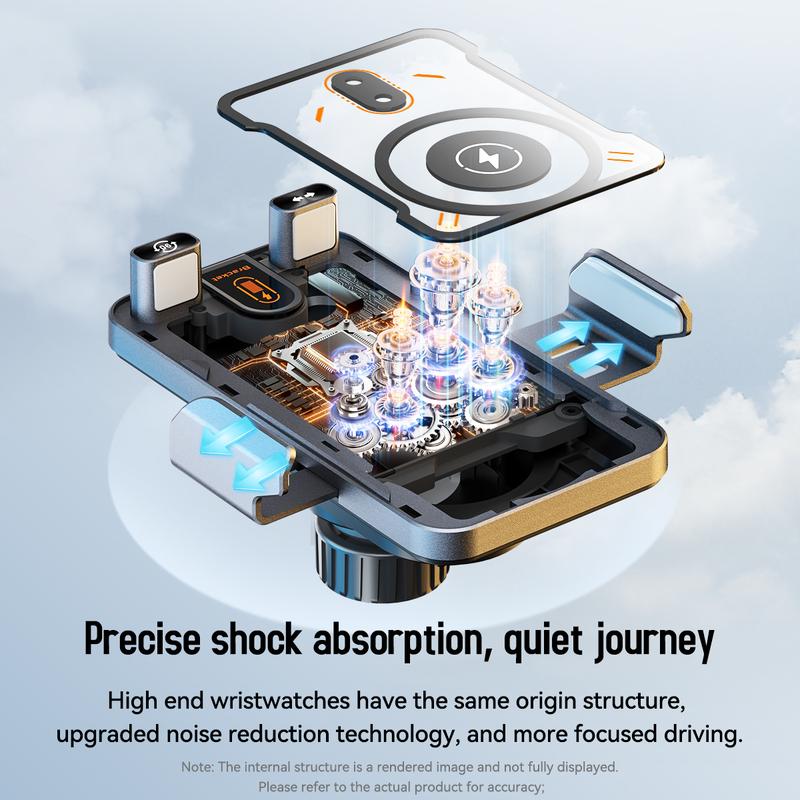 🔥HOT SALE 50% OFF🎁⚡Over 50K sold! 📱Smart 2-in-1 Car Rotating Mobile Phone Holder & Wireless Charger⚡