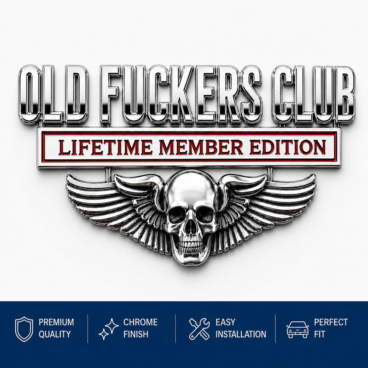 💀OLD F*CKERS CLUB Metal Car Emblem