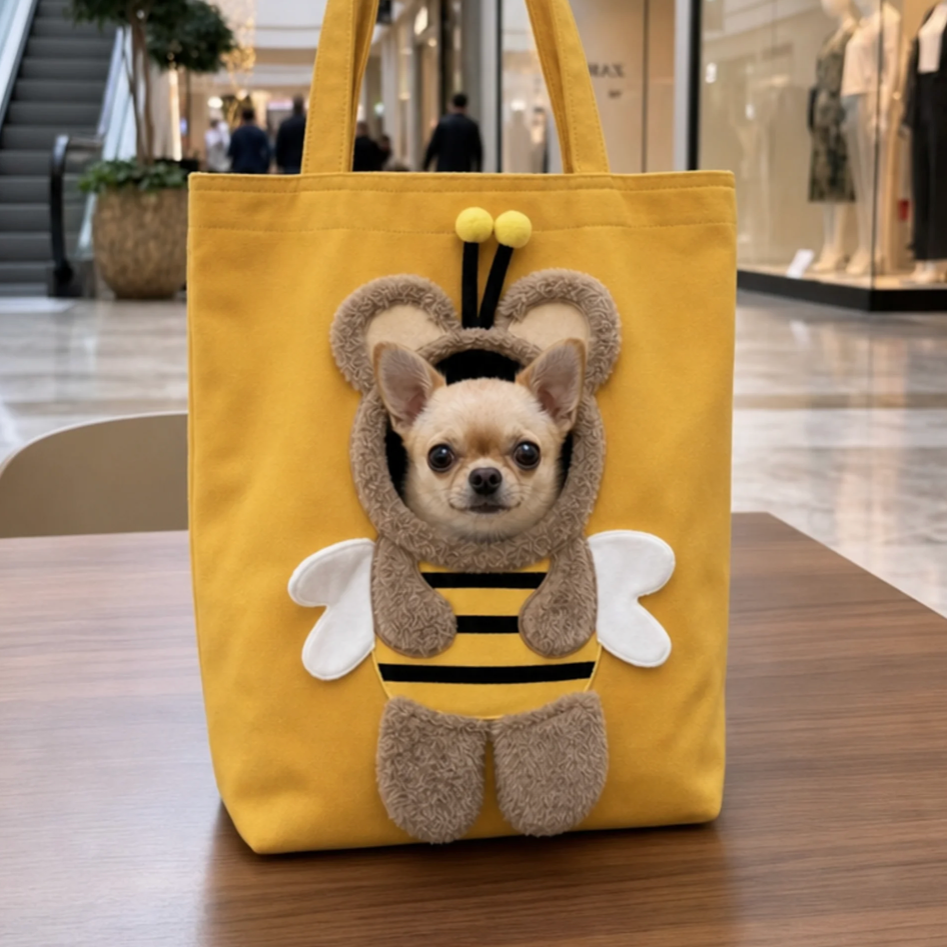 🐾 Cozy Carry Pet Tote with Peek-Out Head Opening
