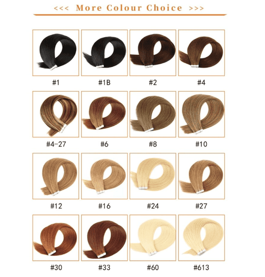 ✨ Invisible Tape-In Hair Extensions | 100% Virgin Human Hair (10 pcs)
