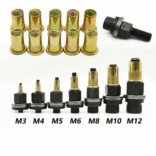 ⏳Time-Limited Special⏰Rivet Gun Head & Nutsert Cap Set | Heavy-Duty Steel Fastening Tool | Portable Kit for Automotive, Sheet Metal & Industrial Use