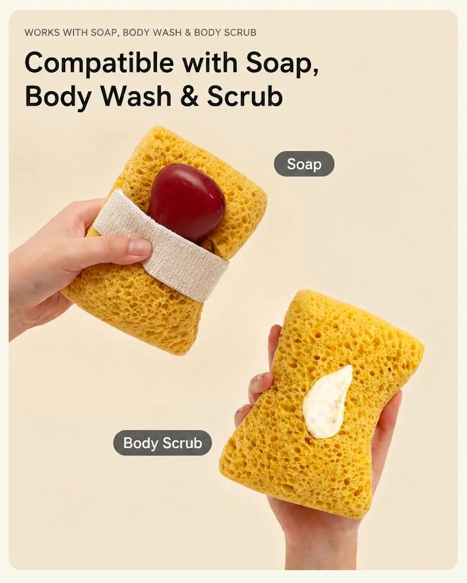 Soft Bath Sponge with Soap Pocket