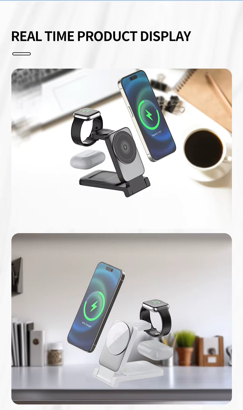 🔥Last day of the limited-time 50% off sale!🔥3-in-1 Foldable Magnetic Wireless Charger