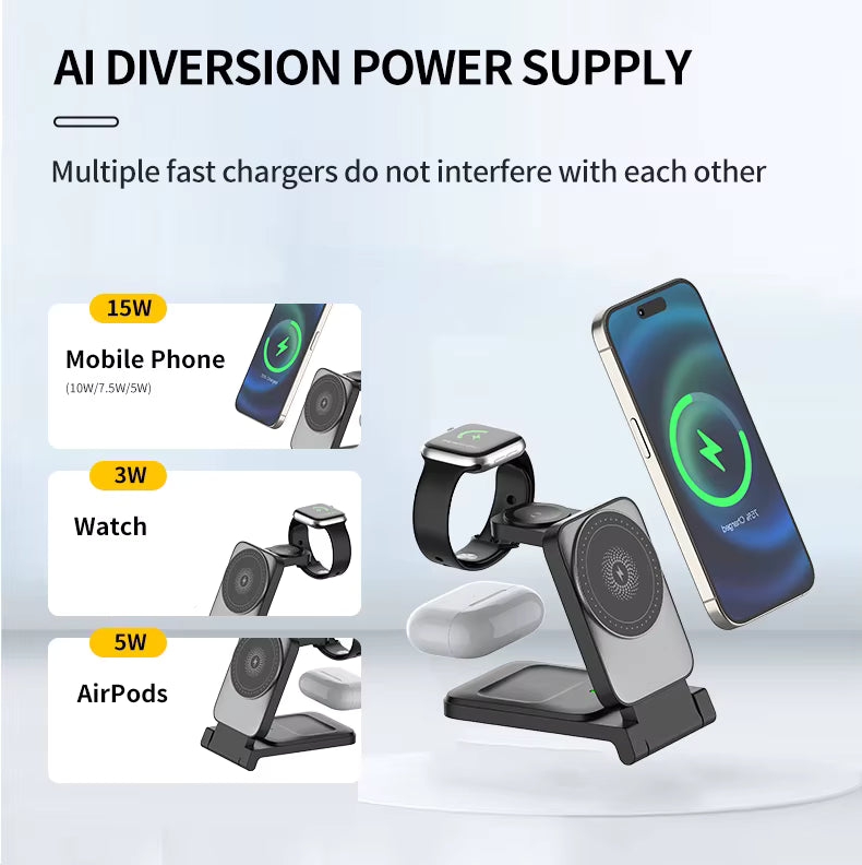 🔥Last day of the limited-time 50% off sale!🔥3-in-1 Foldable Magnetic Wireless Charger