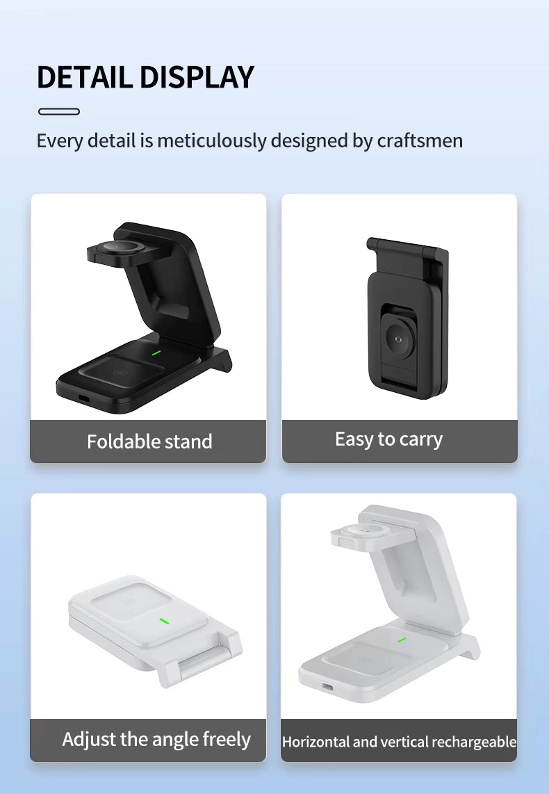 🔥Last day of the limited-time 50% off sale!🔥3-in-1 Foldable Magnetic Wireless Charger