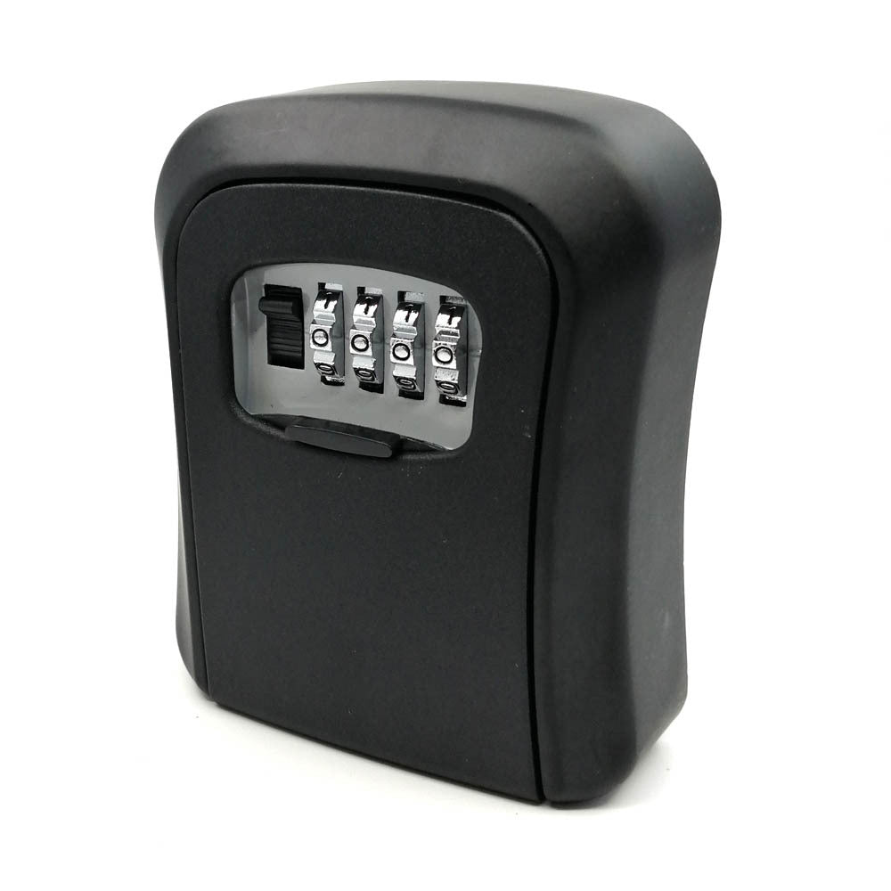 Wall Mount Key Lock Box - 4 Digit Combination Lockbox for Keys Safe Security Storage Resettable Code Lockbox for Outdoor Home Office Garage