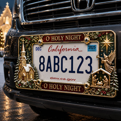 🔥Limited-Time 50% OFF-🎄Christmas License Plate Frame – Festive Style for Every  Ride