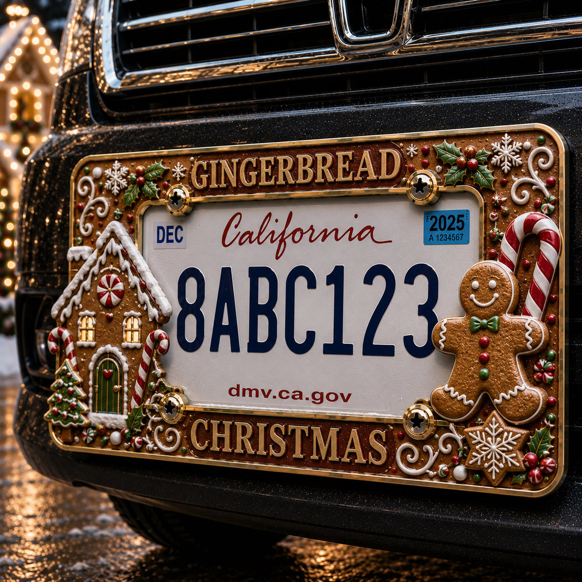 🔥Limited-Time 50% OFF-🎄Christmas License Plate Frame – Festive Style for Every  Ride