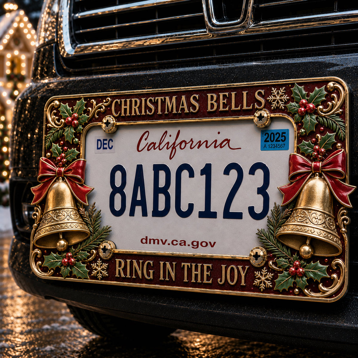 🔥Limited-Time 50% OFF-🎄Christmas License Plate Frame – Festive Style for Every  Ride