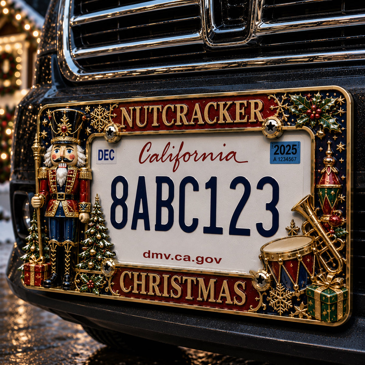 🔥Limited-Time 50% OFF-🎄Christmas License Plate Frame – Festive Style for Every  Ride