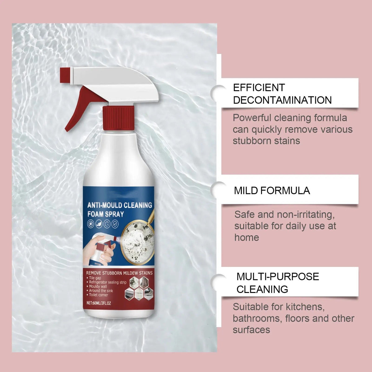 📢📢BUY 1 GET 1 FREE ⏰Magic anti-mildew magic!🌟Anti-Mould Cleaning Foam Spray