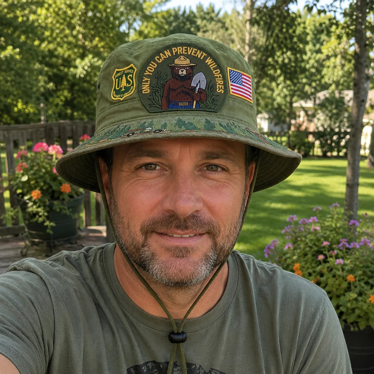 🇺🇸 49% OFF - 🐻Only You Can Prevent Wildfires Boonie Hat🌲
