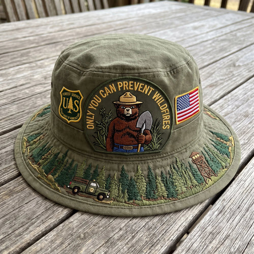 🇺🇸 49% OFF - 🐻Only You Can Prevent Wildfires Boonie Hat🌲