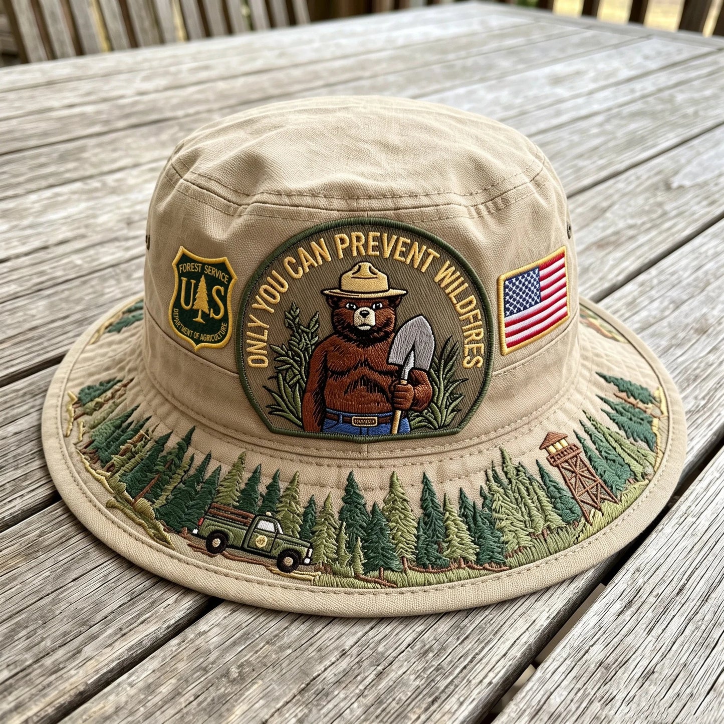 🇺🇸 49% OFF - 🐻Only You Can Prevent Wildfires Boonie Hat🌲