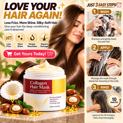 Collagen Hair Mask – Deep Moisture Repair for Dry, Frizzy & Damaged Hair