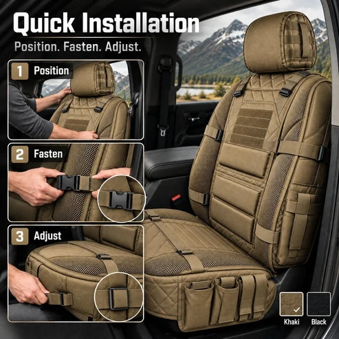 💥Limited Time-50% OFF🚙 Durable Tactical Truck Seat Cover✨ Storage, Protection & All-Day Comfort