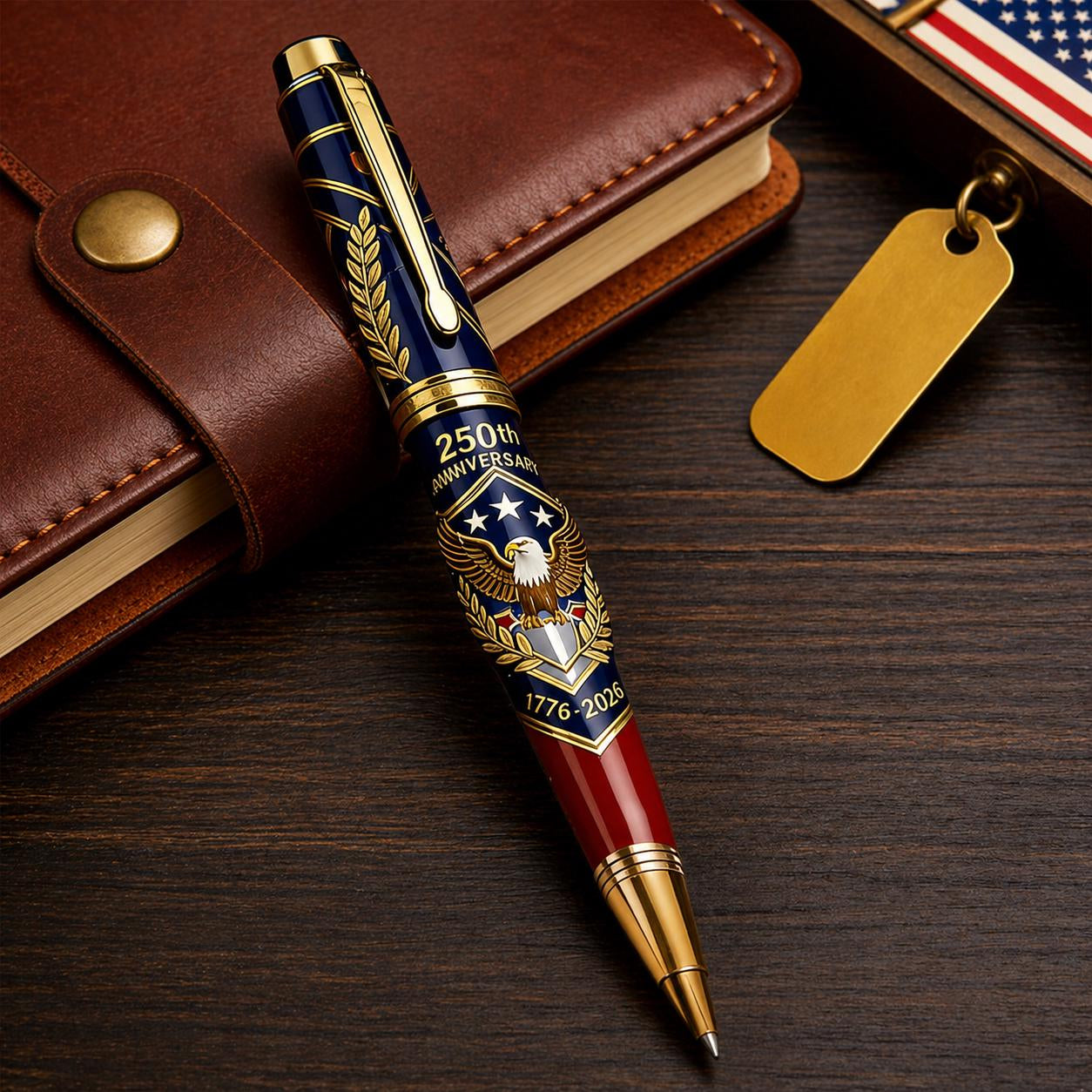 🎁 Cuaderno y bolígrafo del 250.º aniversario de EE. UU., 1776-2026, regalo patriótico
