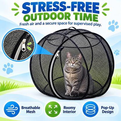 🐱🌿 Pop-up Mesh Playpen