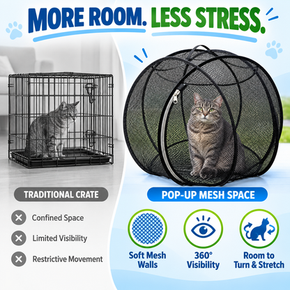 🐱🌿 Pop-up Mesh Playpen