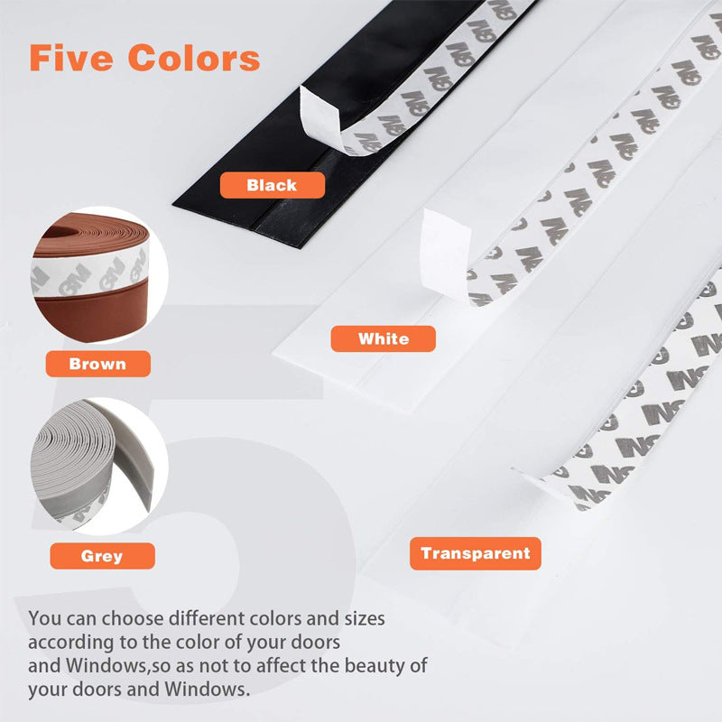 16.4Ft Door Weather Stripping | Adhesive Draft Stopper Seal Strip for Doors, Windows & Shower Doors
