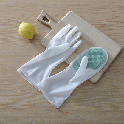 Dishwashing Gloves with Built-In Silicone Scrubber!!!