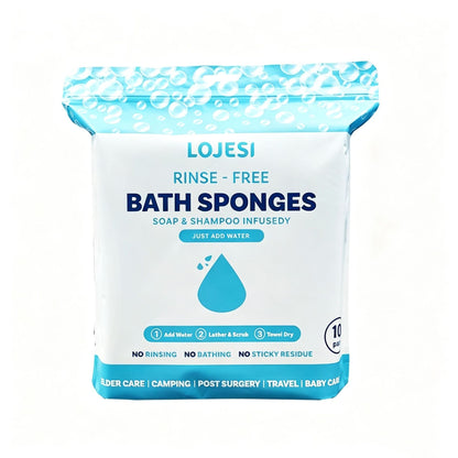 🫧Freshness Anytime, Anywhere! 25 Large Rinse-Free Bathing Wipes for Adults