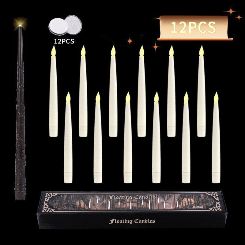 🪄 Floating LED Candles with Magical Wand Remote