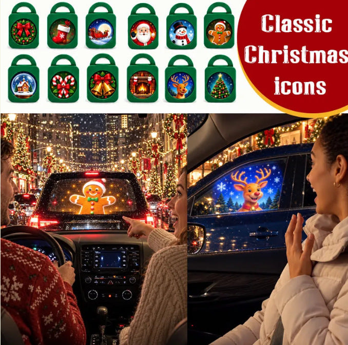 Christmas Car Greeting Projector