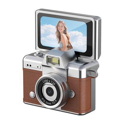 📸 Mini Keychain Digital Camera with Flip-Up Screen