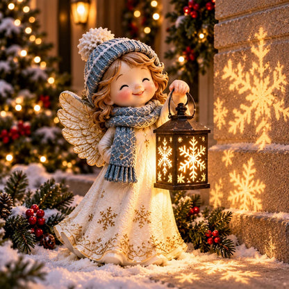 ⛄ Last Day 49% Snowman Nativity Glow™ – Solar Christmas Step Light with Holy Family Projection！！！