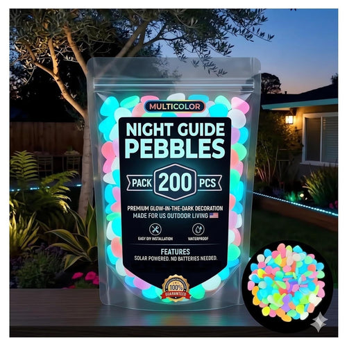 Colorful Glow in the Dark Garden Stones – Luminous Pebbles for Garden, Aquarium & Outdoor Decor
