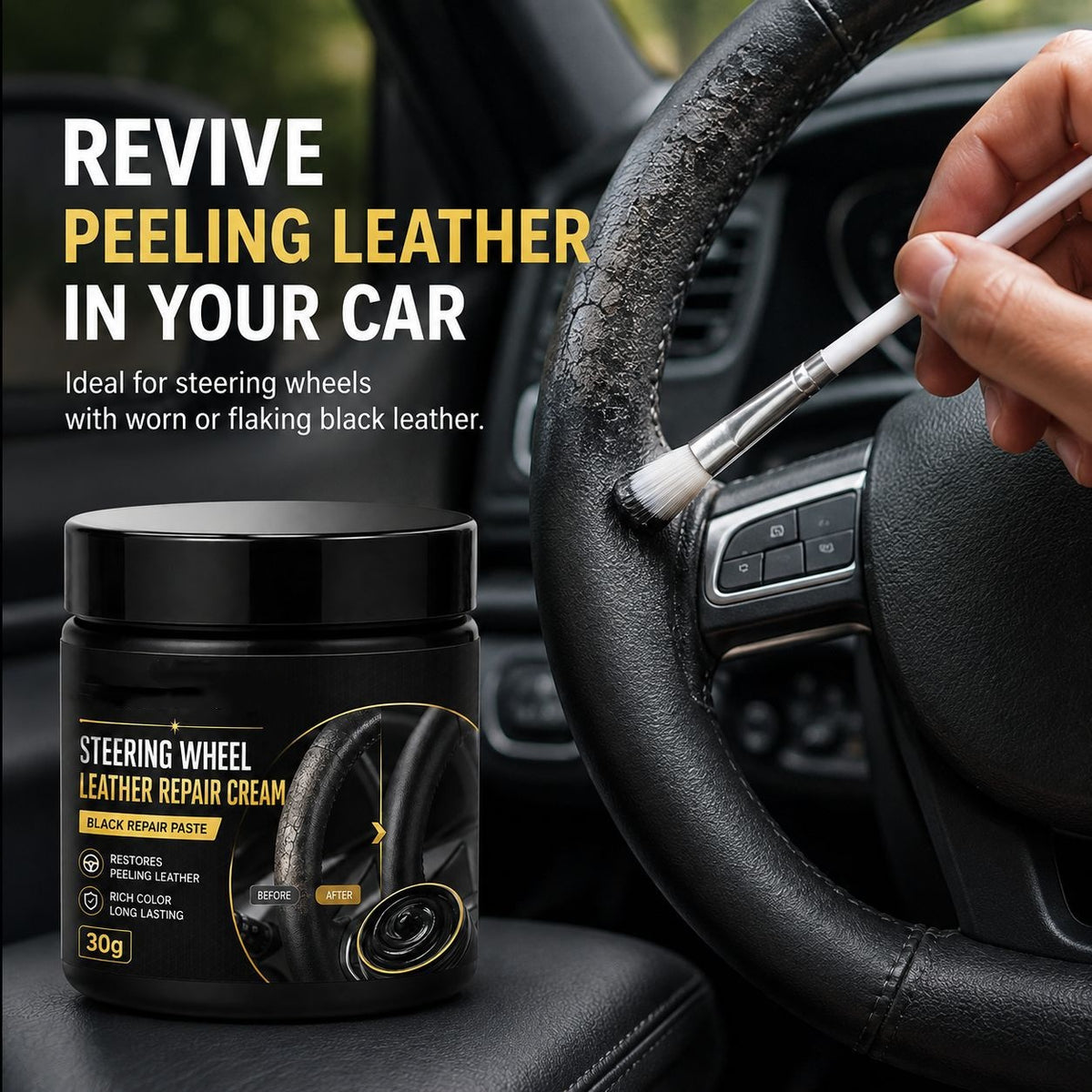 🔥Limited-time 50% off sale!🔥Leather Repair Cream for Steering Wheels