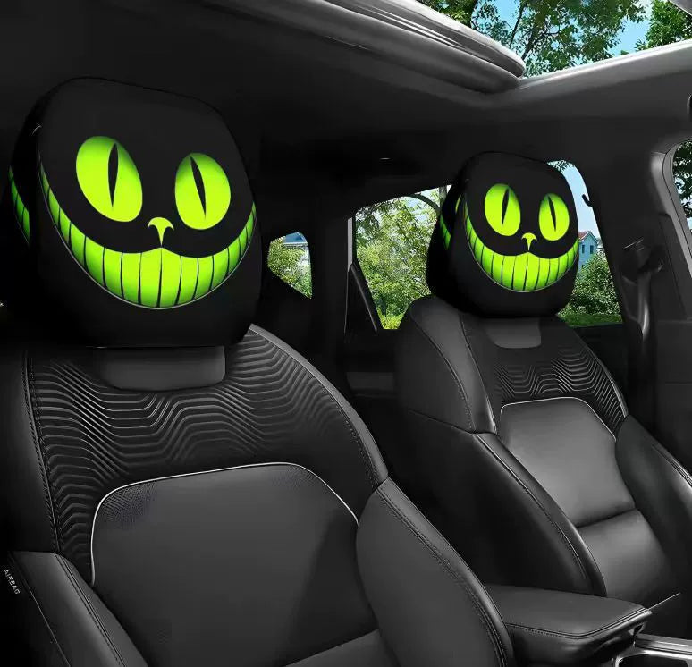 👿🔥 GM-Compatible Washable Cotton Car Seat Headrest Covers 2-Pcs