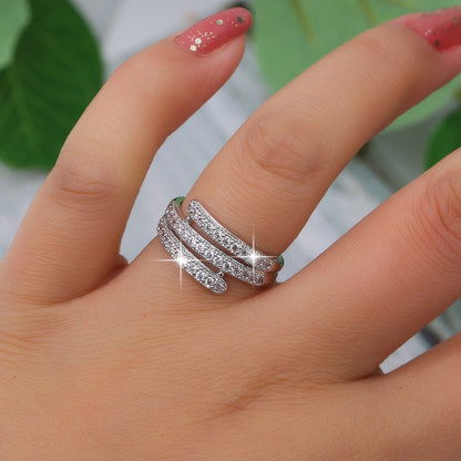 Stylish, simple, and elegant micro-paved zircon ring for women