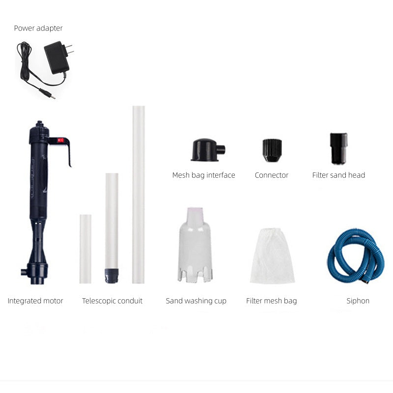 🥳2026 HOT SALE🥳💞50K+ SOLD!🐠Electric Aquarium Gravel Cleaner, no manual pumping. Adjustable tube length fits small to large tanks. Clean gravel & change water with ease! 🧹✨