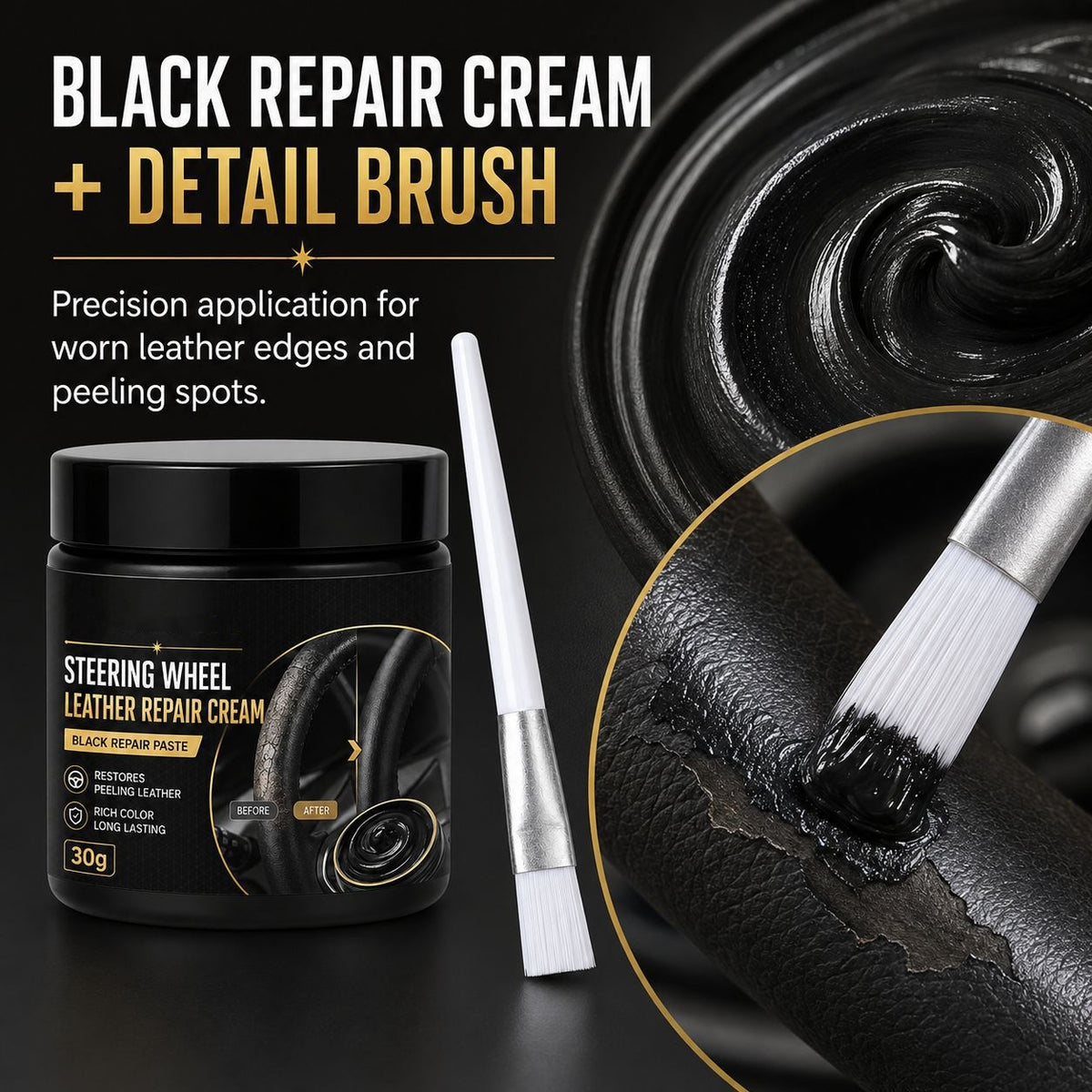 🔥Limited-time 50% off sale!🔥Leather Repair Cream for Steering Wheels