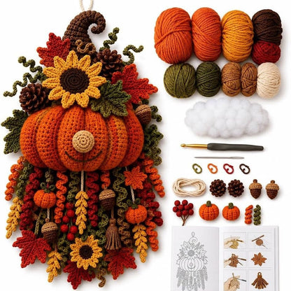 🧶 DIY Seasonal Crochet Door Hanger Kit – 6 Handmade Holiday Designs for Year-Round Home Decor