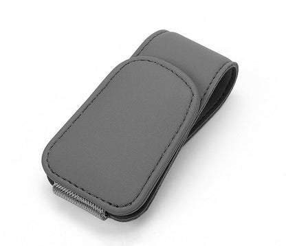 🕶️✨ Magnetic Leather Sunglasses Holder – 50% OFF! Car sun visor clip, multi-function storage for glasses, pens & cards. 🚗