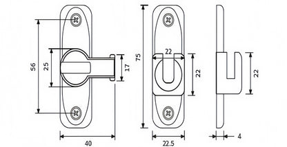 Multi-Angle Sliding Door Lock