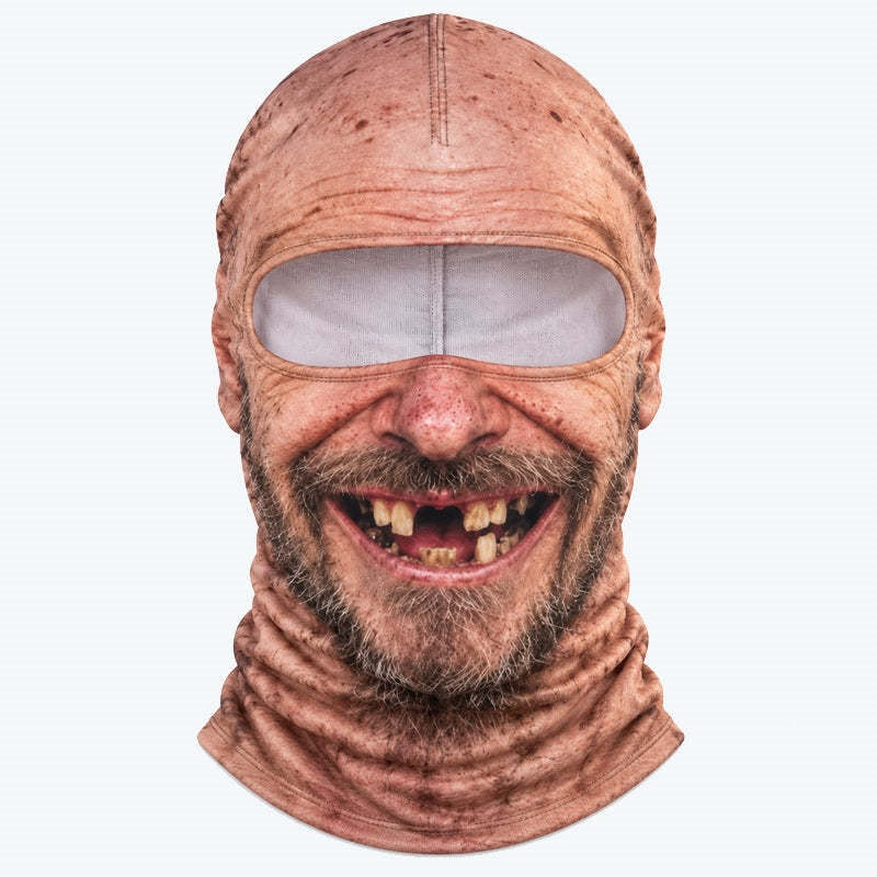 🎿 Realistic Face Balaclava – Funny Ski & Snowboard Mask for Cold Weather Adventures