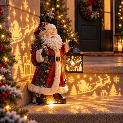 ⛄ Last Day 49% Snowman Nativity Glow™ – Solar Christmas Step Light with Holy Family Projection！！！