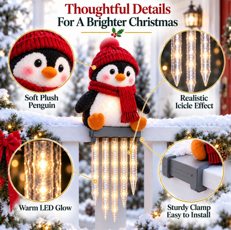 ☃️Let It Glow – Snowman Icicle Light Decor for Cozy Winter Nights