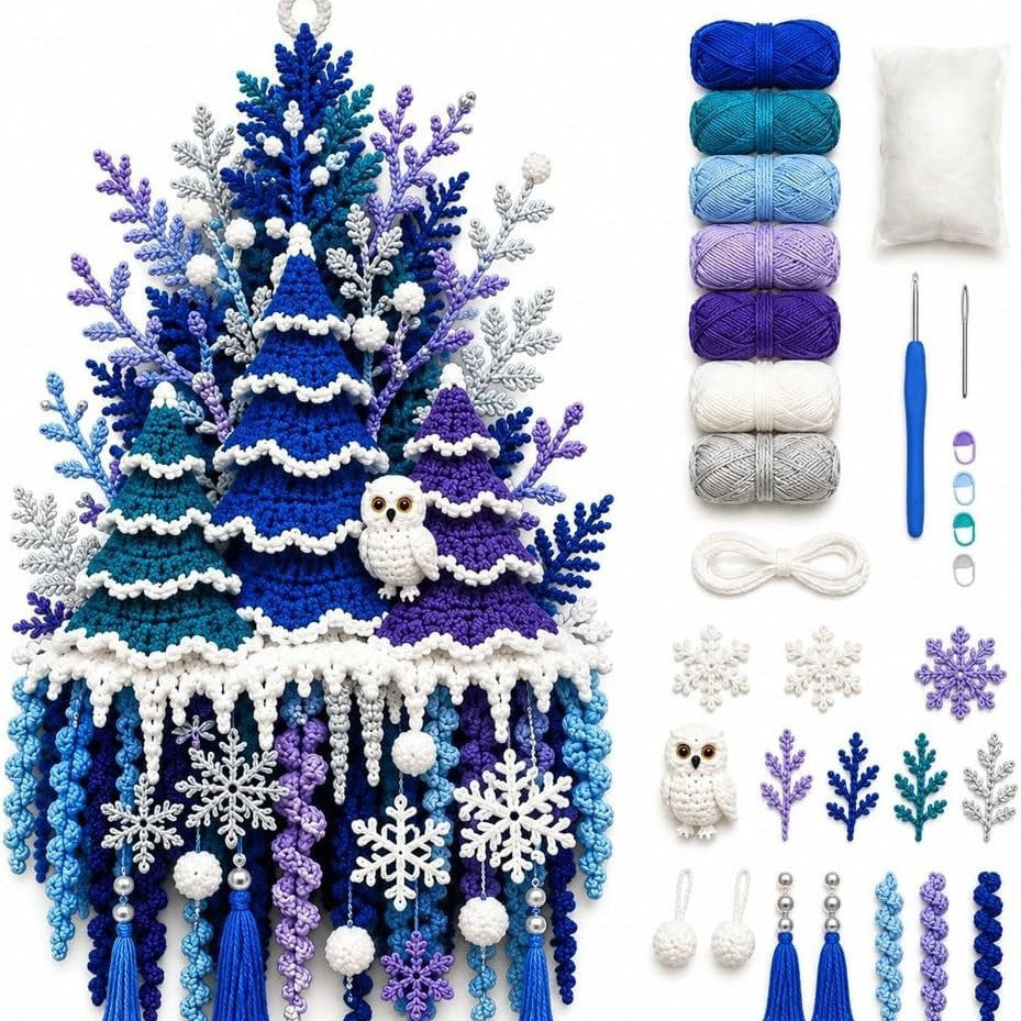 🧶 DIY Seasonal Crochet Door Hanger Kit – 6 Handmade Holiday Designs for Year-Round Home Decor