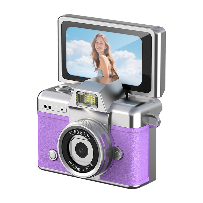📸 Mini Keychain Digital Camera with Flip-Up Screen