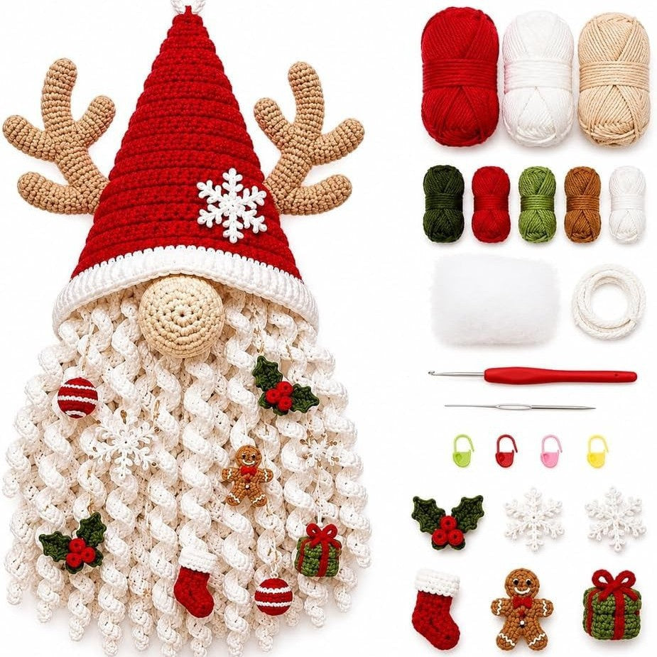 🧶 DIY Seasonal Crochet Door Hanger Kit – 6 Handmade Holiday Designs for Year-Round Home Decor