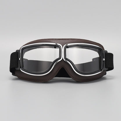 📢📢50% OFF !! ⏰Retro Motorcycle Goggles Vintage Windproof Riding Glasses for Cruiser Helmet and Off-Road Dirt Bike