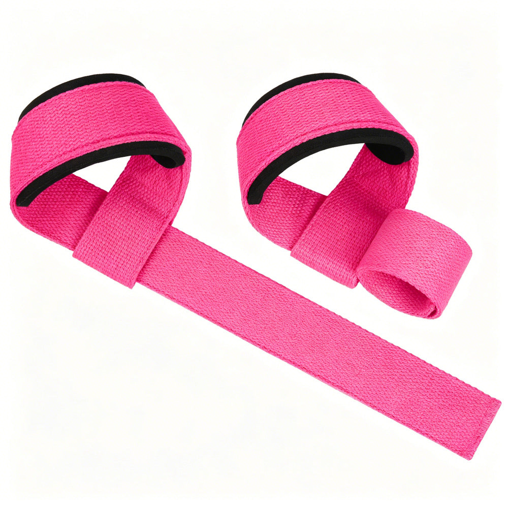Self-Curling Lifting Straps — Padded Wrist Loops, 1 Pair